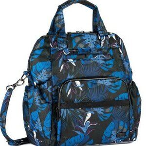 LUG Canter Convertible Crossbody Backpack - Botanical Black